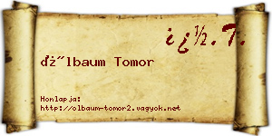 Ölbaum Tomor névjegykártya